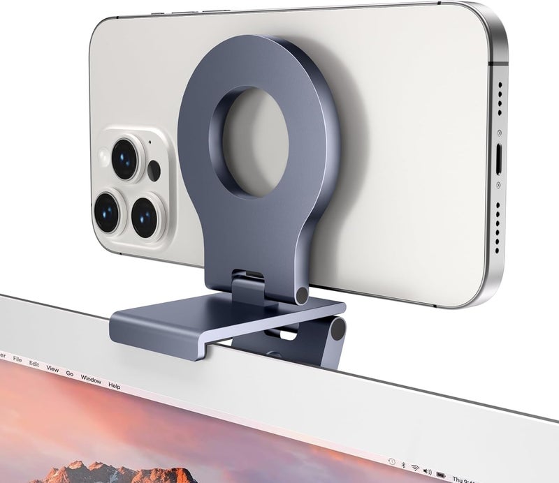 Itramax Continuity Camera Mount for Desktop Monitor&iMac,iPhone Webcam Stand,Magnetic Monitor Mount,Desktop Screen Continuity Holder for MagSafe iPhone 17 Air 16 15 14 13 12 Pro Max,Mac,TV,Laptop - Image 1